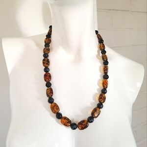 Vintage Handmade Plastic Lucite Beaded  Necklace